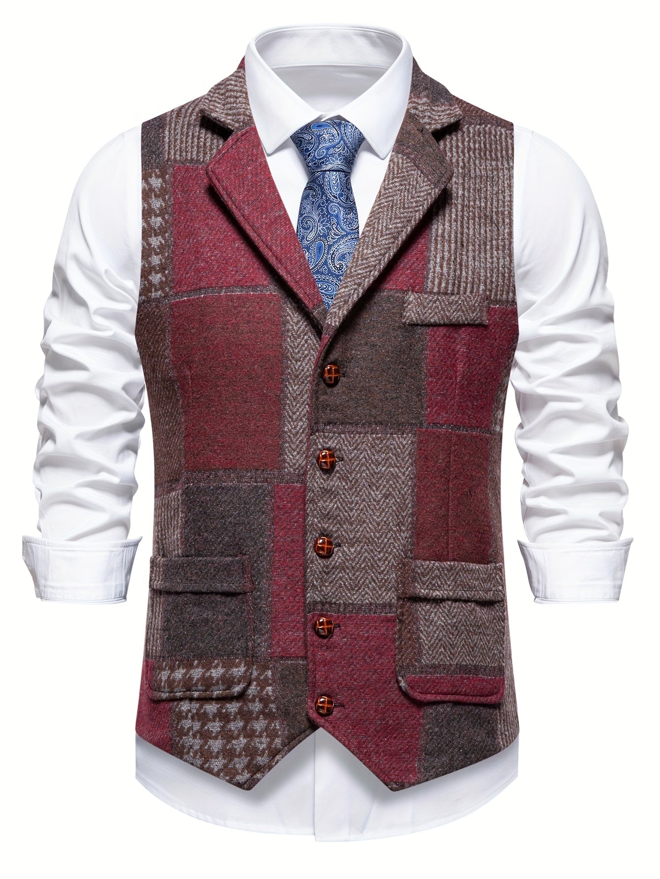 Eduardo - Tailored Patchwork Waistcoat