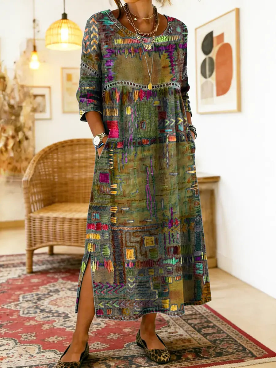 Inaya - Patchwork Denim Dress