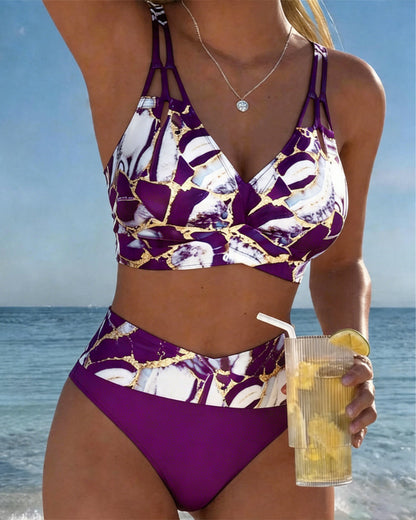 Odessa - Printed Cut-Out Bikini Set