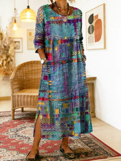 Inaya - Patchwork Denim Dress
