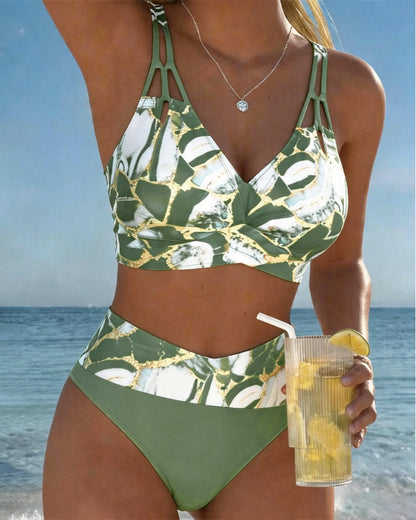Odessa - Printed Cut-Out Bikini Set