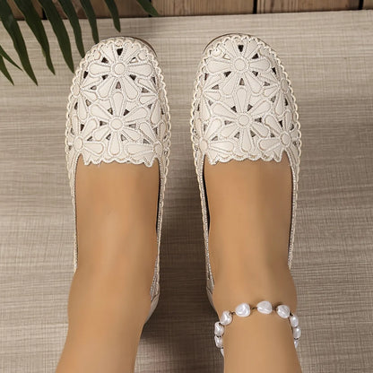 Ophelia - Perforated Leather Loafers