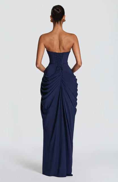 Lola - Corseted Strapless Maxi Dress