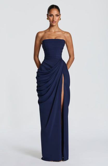 Lola - Corseted Strapless Maxi Dress