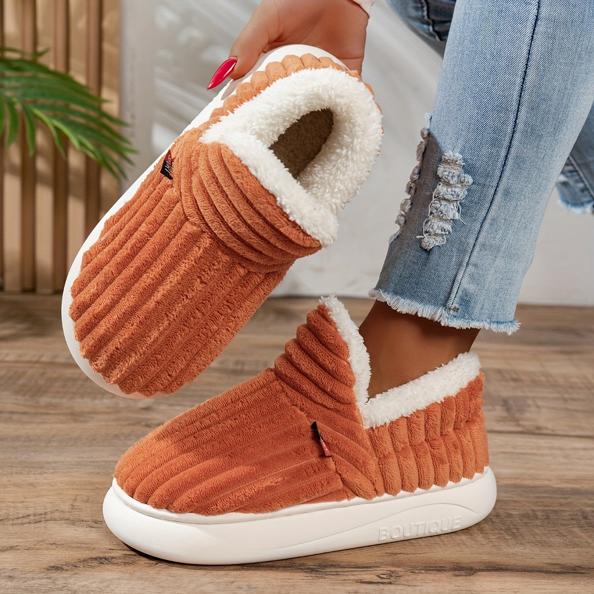 Sevra - Indoor-Outdoor Plush Slippers