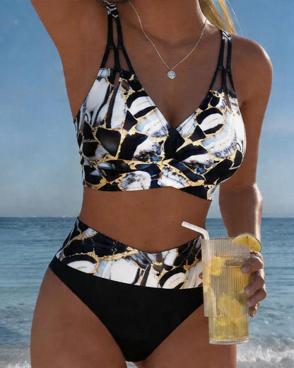 Odessa - Printed Cut-Out Bikini Set