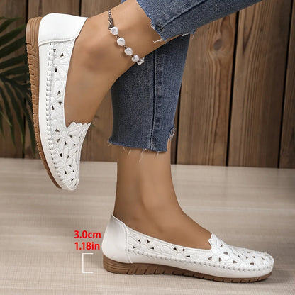 Ophelia - Perforated Leather Loafers