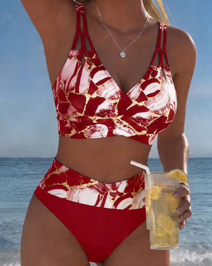 Odessa - Printed Cut-Out Bikini Set
