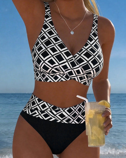 Ursula - Plaid High-Cut Bikini Set