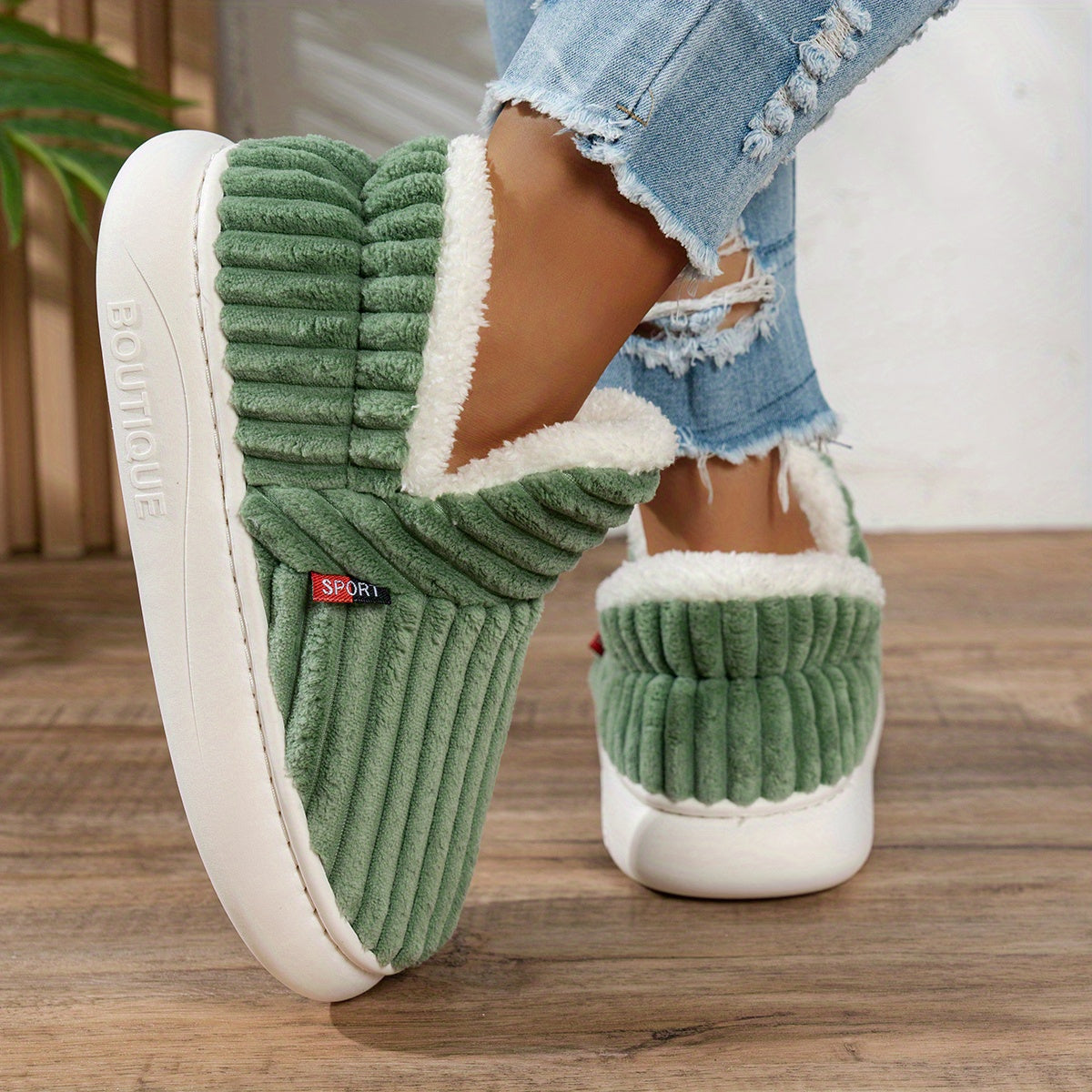 Sevra - Indoor-Outdoor Plush Slippers