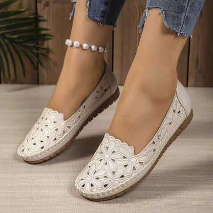 Ophelia - Perforated Leather Loafers