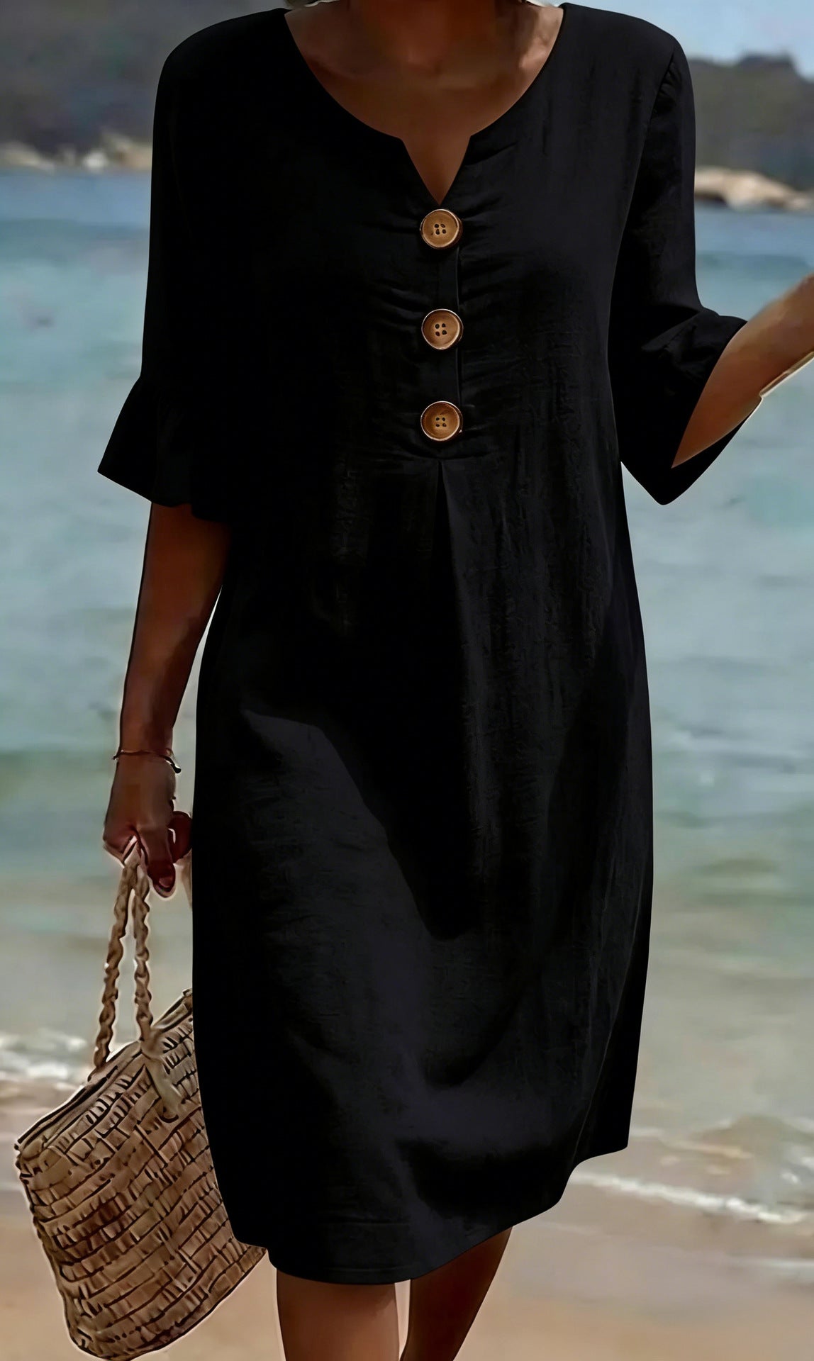Christa - Airy Button-Front Dress