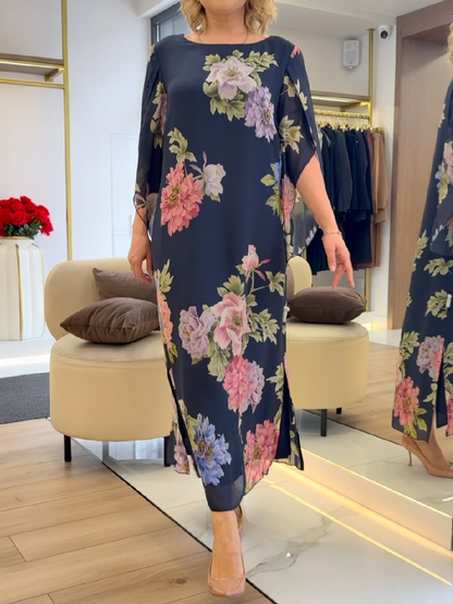 Carolina - Floral Chiffon Maxi Dress