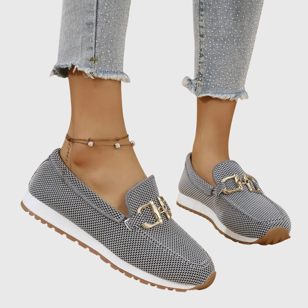 Orlena - Mesh Horsebit Loafers