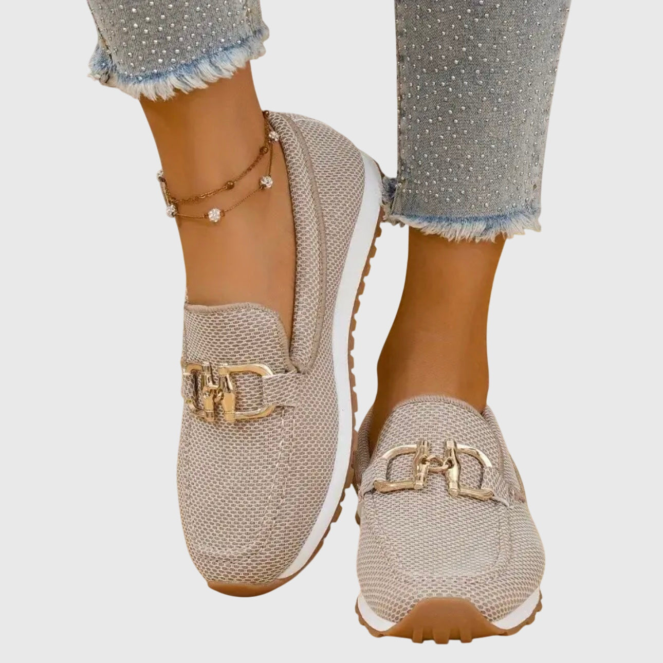 Orlena - Mesh Horsebit Loafers