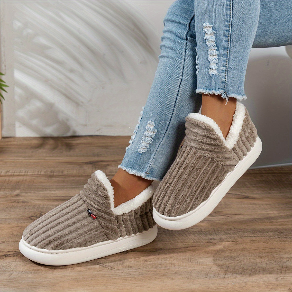 Sevra - Indoor-Outdoor Plush Slippers