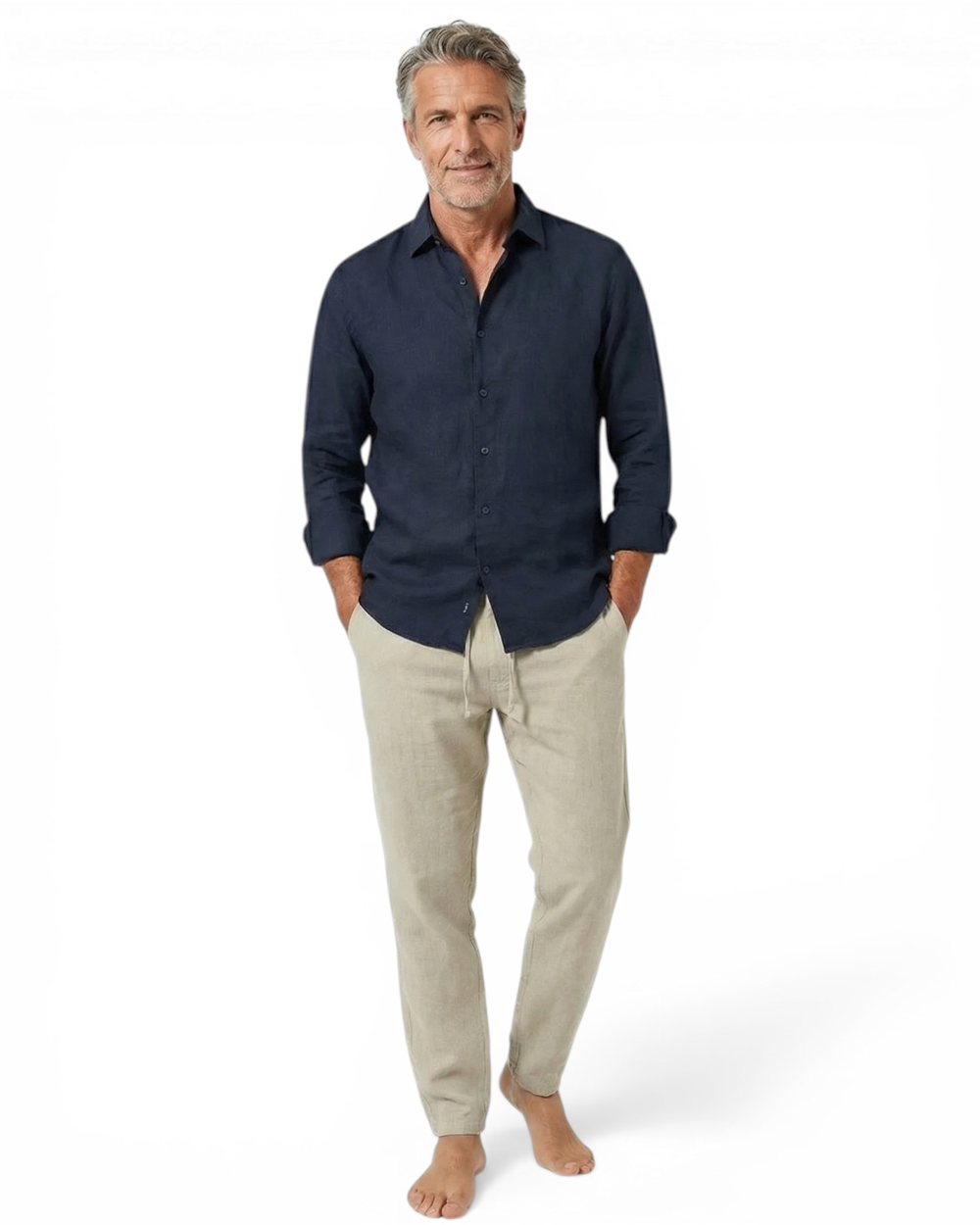 Alonzo - Wide-Leg Linen Trousers