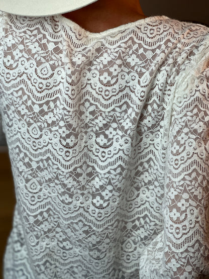 Lyselle - Openwork Knit Blouse
