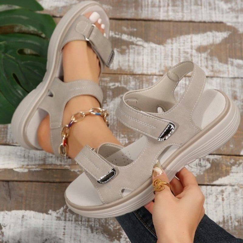 Vionne - Adjustable Strap Wedge Sandals