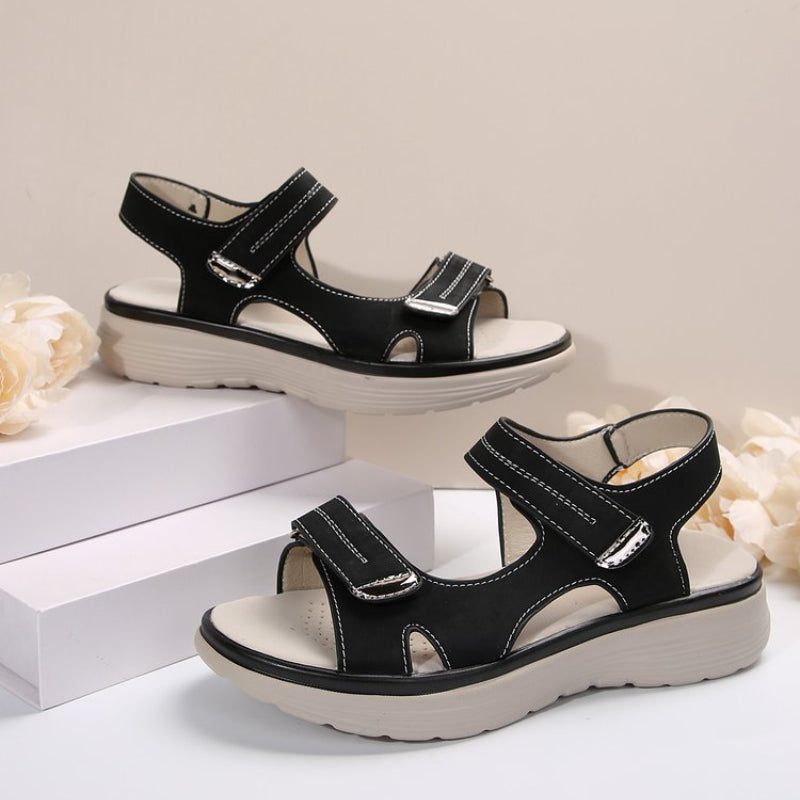Vionne - Adjustable Strap Wedge Sandals