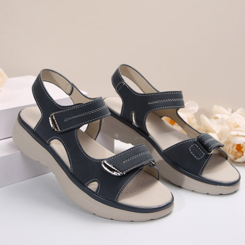 Vionne - Adjustable Strap Wedge Sandals