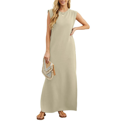 Lorrie - Cotton-Blend Split-Hem Dress