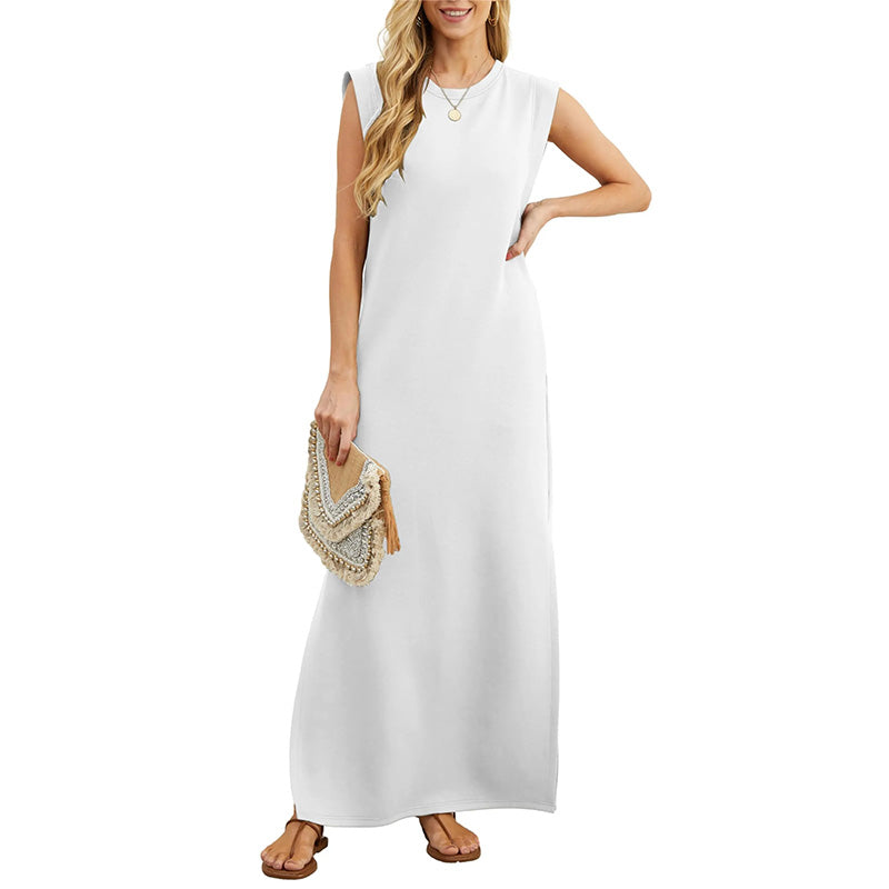 Lorrie - Cotton-Blend Split-Hem Dress