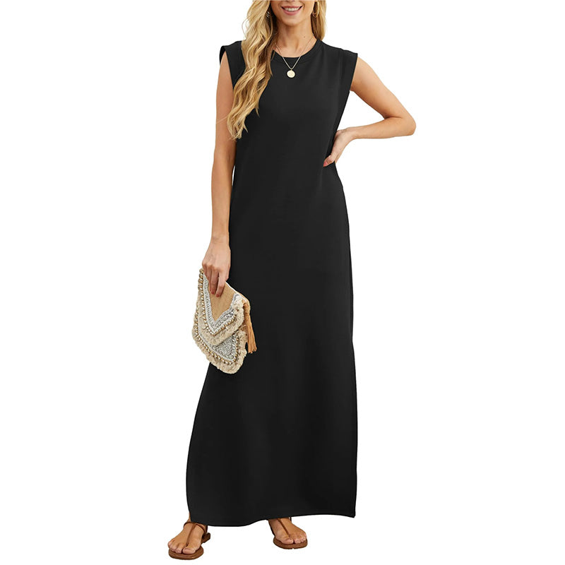 Lorrie - Cotton-Blend Split-Hem Dress