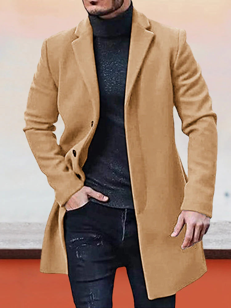 Norrell - Single-Breasted Wool-Blend Coat