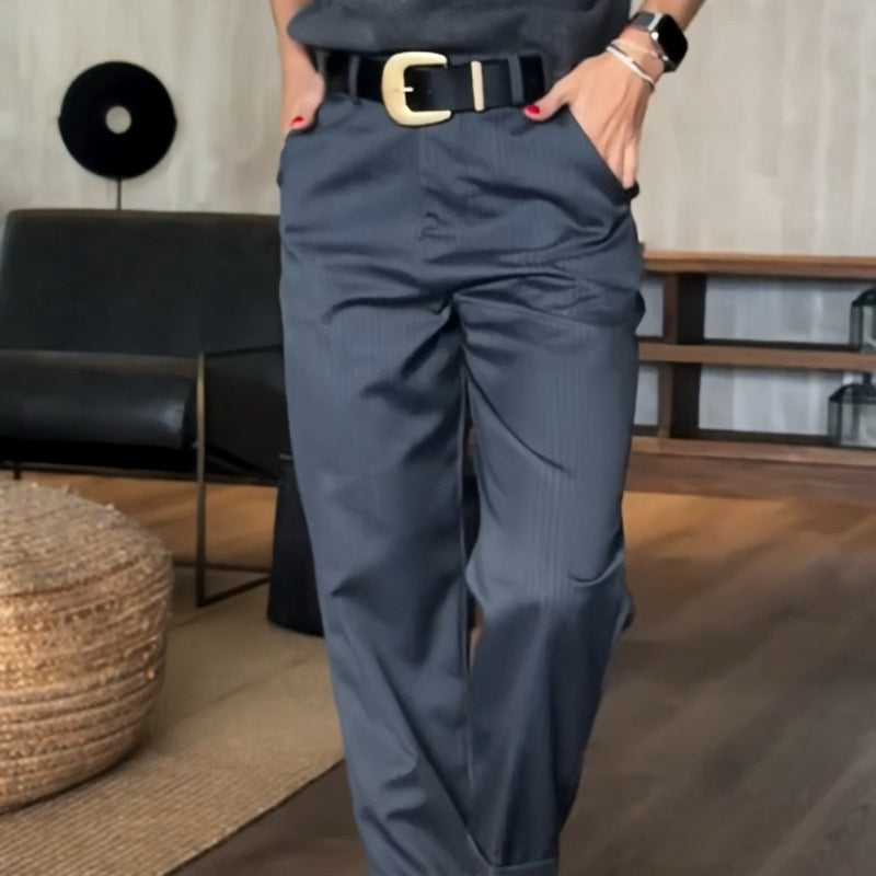 Leta - High-Rise Straight Trousers