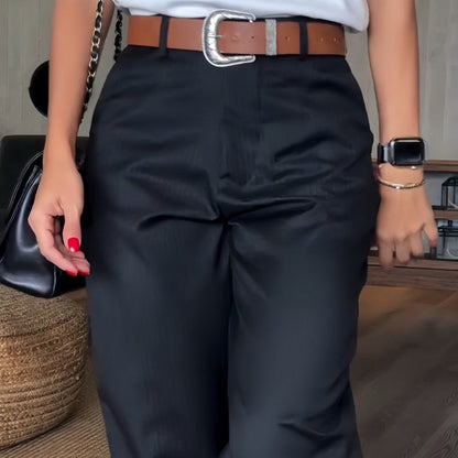 Leta - High-Rise Straight Trousers