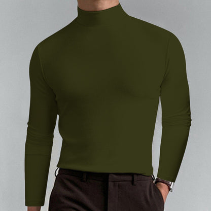 Kallan - Fitted High-Neck Long-Sleeve Tee