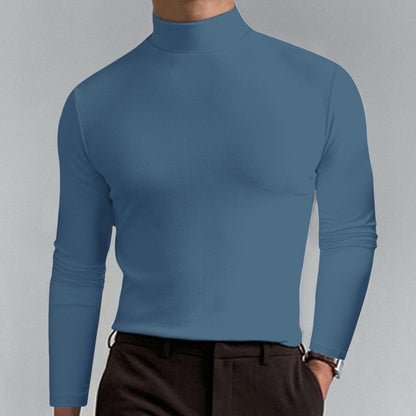 Kallan - Fitted High-Neck Long-Sleeve Tee