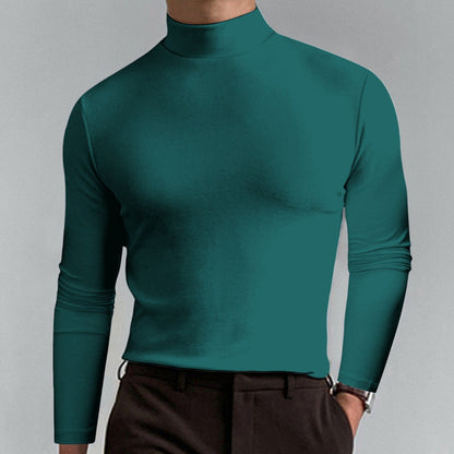 Kallan - Fitted High-Neck Long-Sleeve Tee