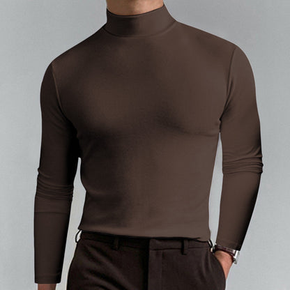 Kallan - Fitted High-Neck Long-Sleeve Tee