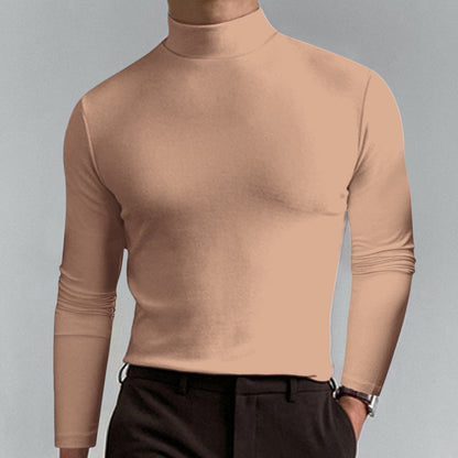 Kallan - Fitted High-Neck Long-Sleeve Tee