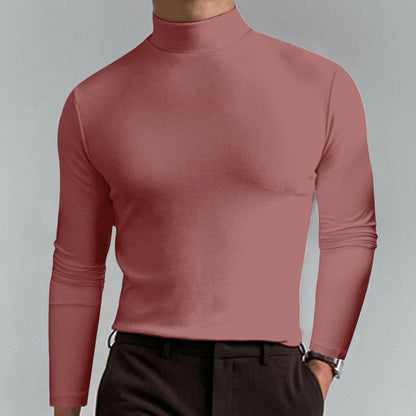 Kallan - Fitted High-Neck Long-Sleeve Tee