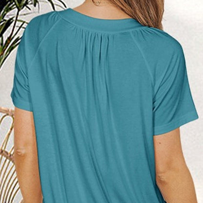Sheri - Pleated V-Neck Blouse