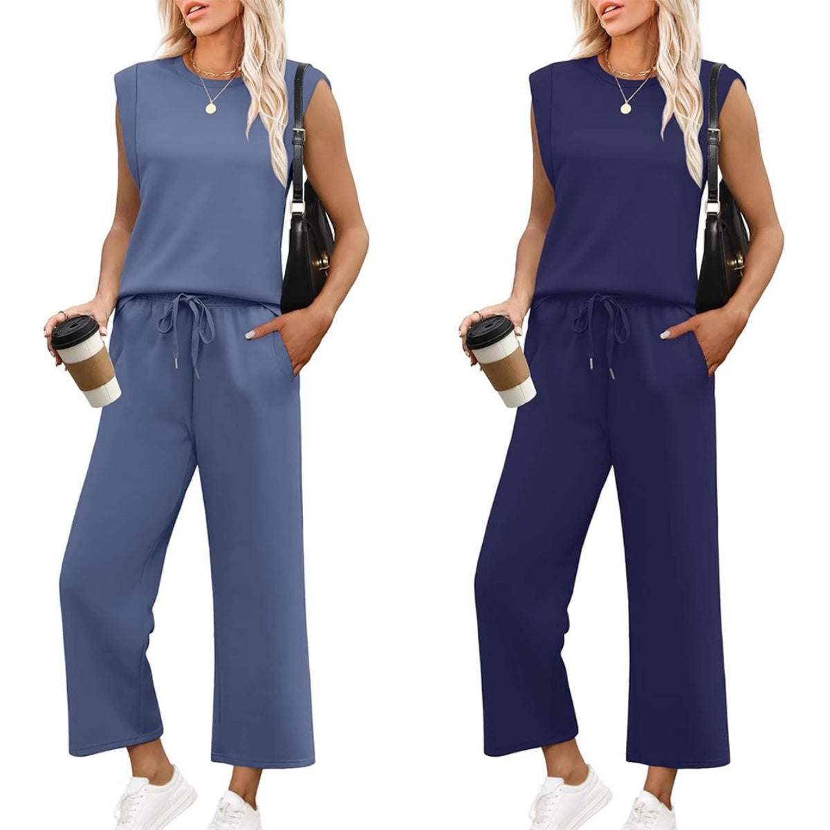 Heidi - Cropped Wide-Leg Lounge Set