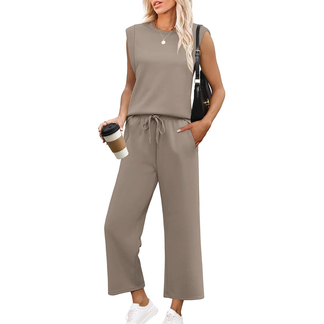 Heidi - Cropped Wide-Leg Lounge Set