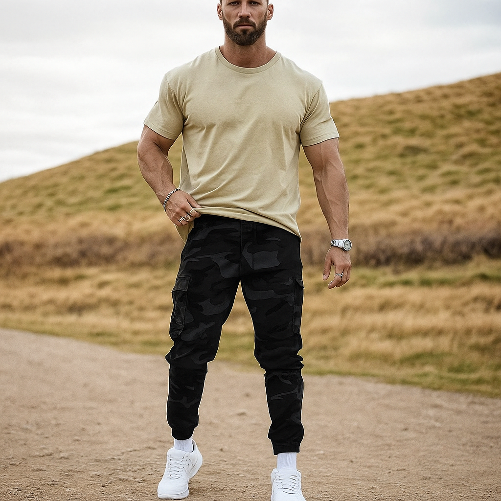 Bracken - Nylon-Cotton Cargo Trousers