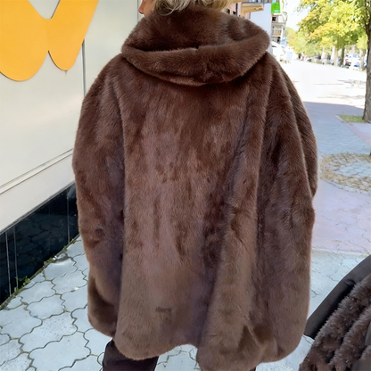 Lynn - Fleece-Lined Plush Hooded Coat