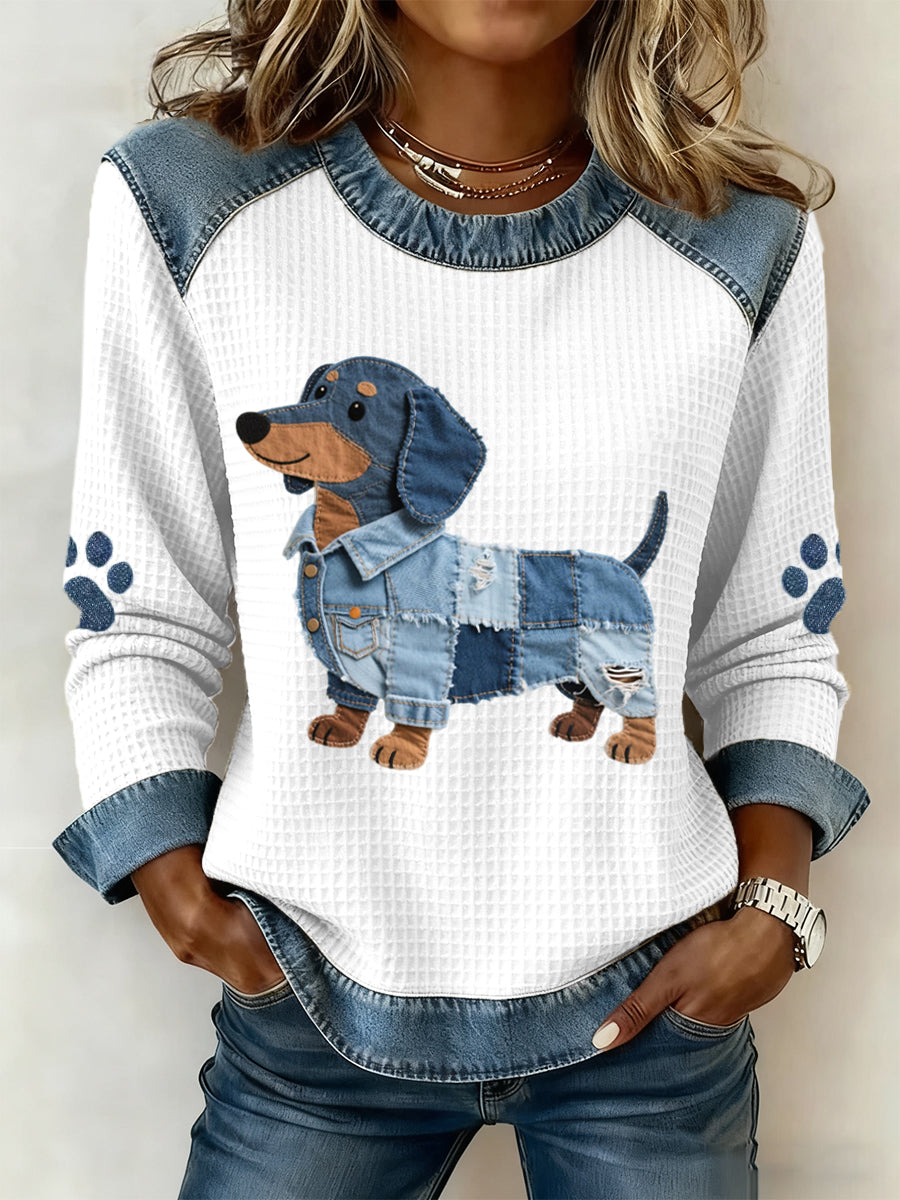 Veldin - Dachshund Knit Sweater