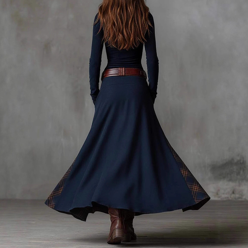 Irene - Button-Front Patchwork Dress