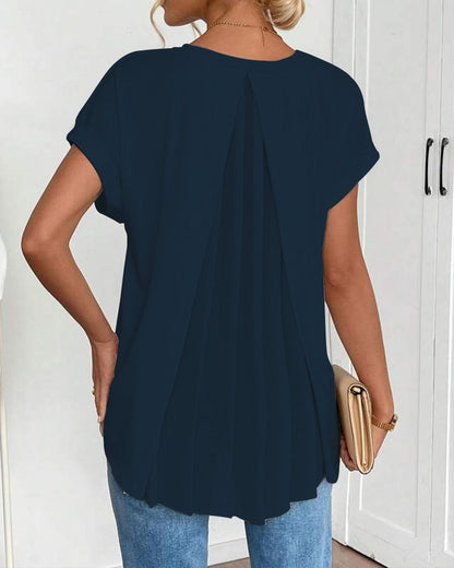 Neva - Patchwork V-Neck T-Shirt
