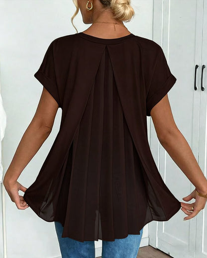 Neva - Patchwork V-Neck T-Shirt