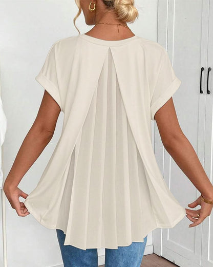 Neva - Patchwork V-Neck T-Shirt