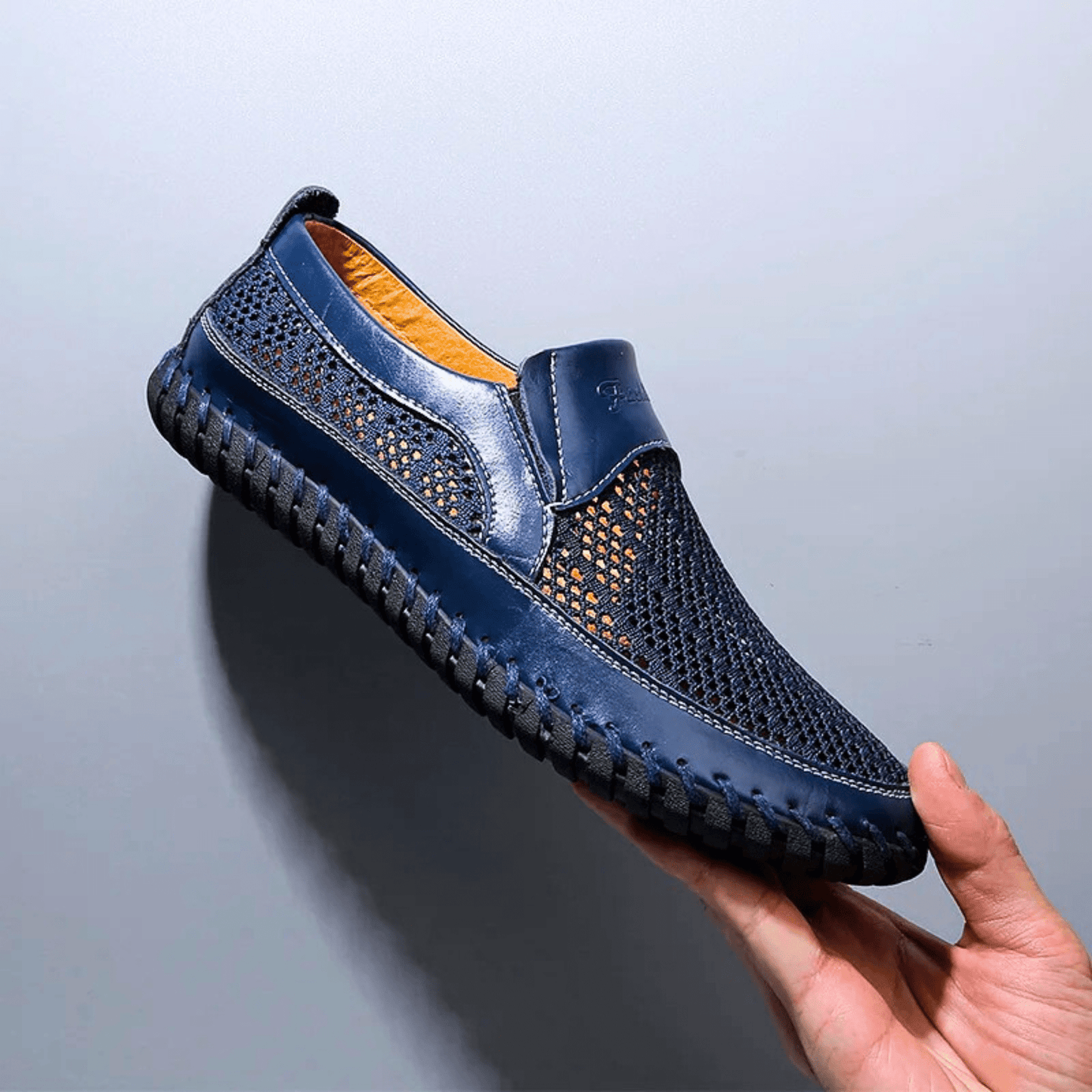 Rovian - Polished Leather Slip-Ons