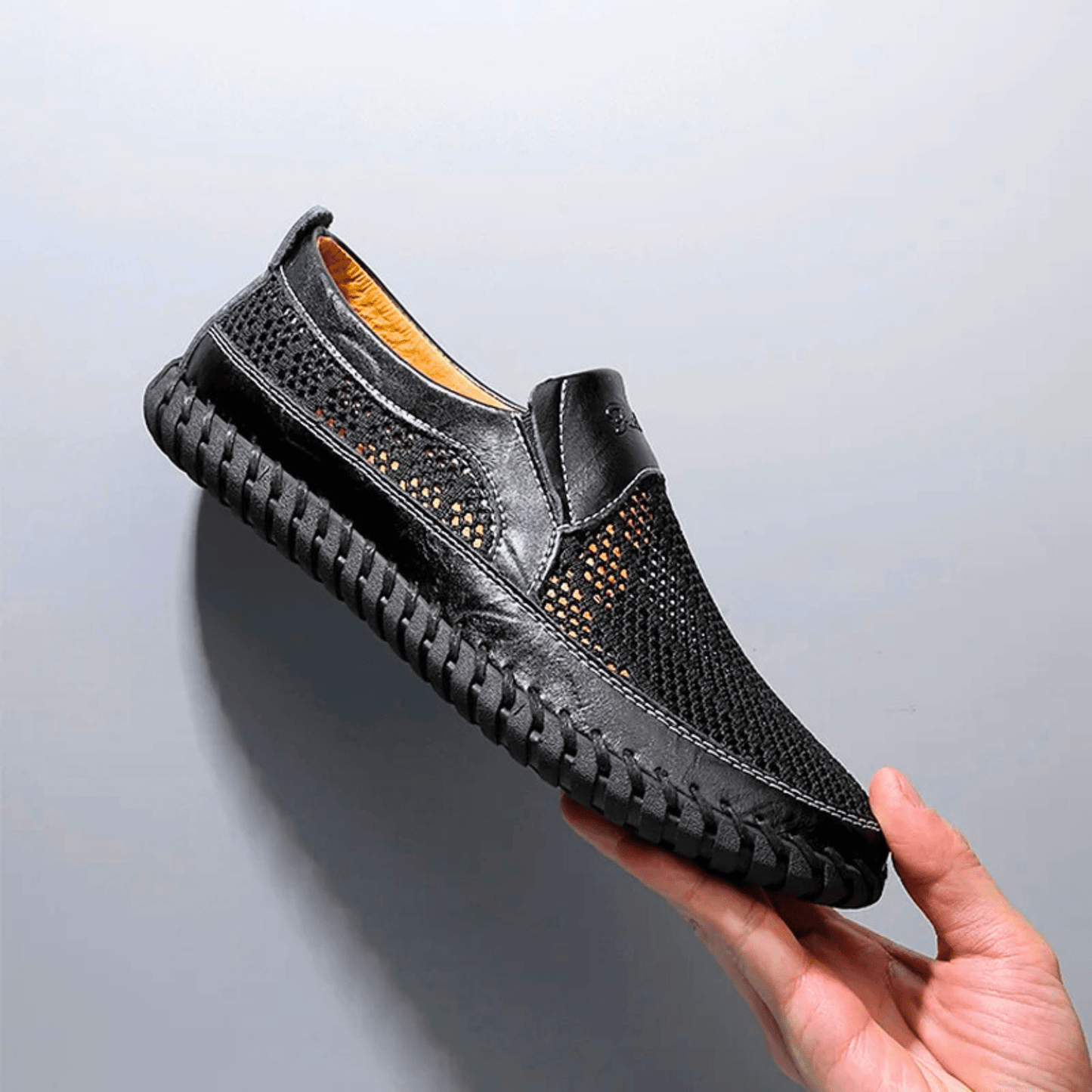 Rovian - Polished Leather Slip-Ons